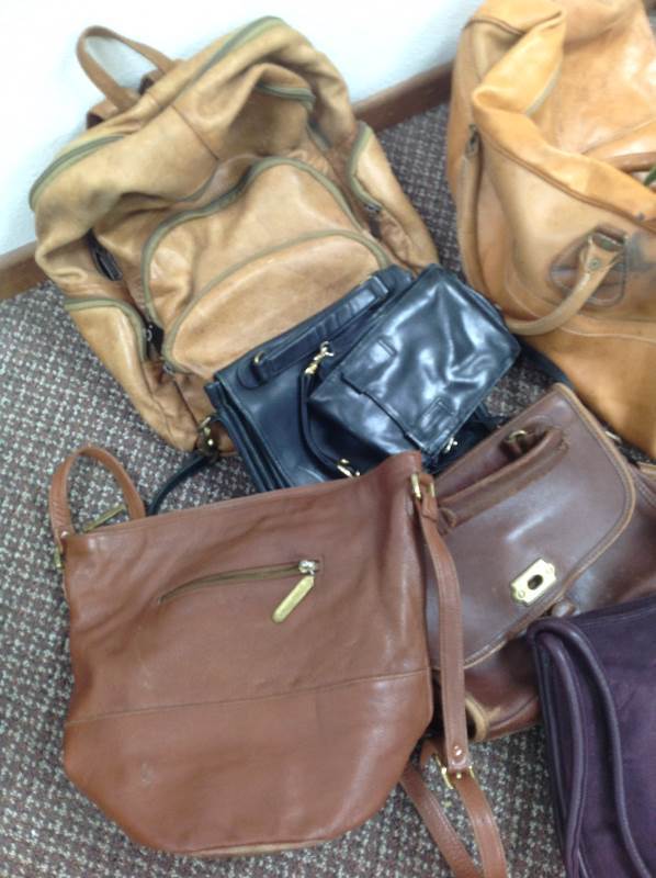 lot 37 image: Large lot of Purses, Leather backpack and Duffel Bag