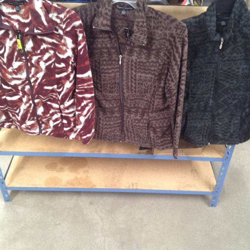 lot 89 image: 3 French Saundry Medium, new with tags.   Polar Fleece Zipper