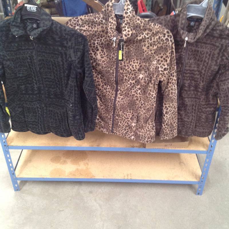 lot 90 image: 3 French Saundry Medium, new with tags.   Polar Fleece Zipper  Polar Fleece