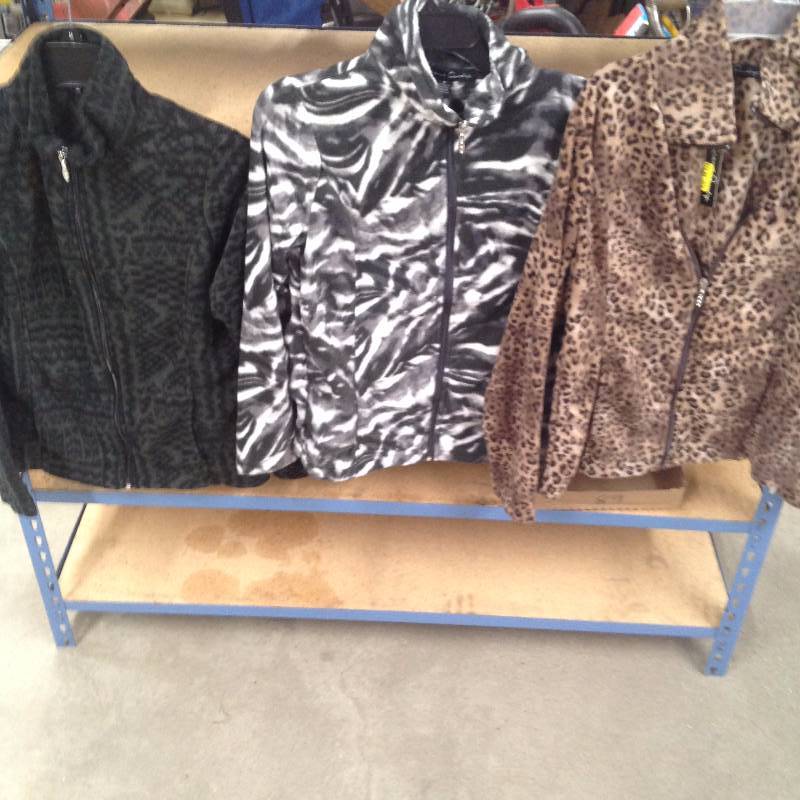 lot 91 image: 3 French Saundry Medium, new with tags.   Polar Fleece Zipper