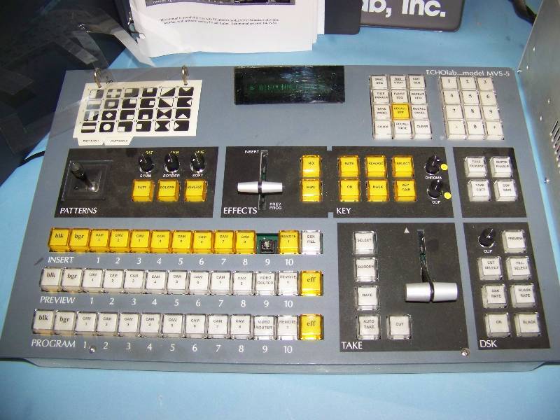 lot 59 image: ECHOLab, Video Production Control Panel and (2) Switchers