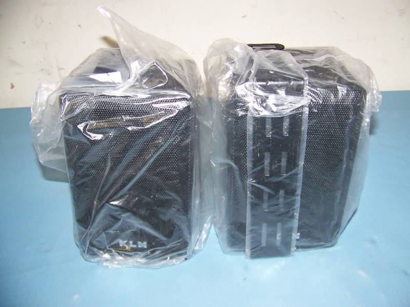 lot 46 image: (2) KLH, 3-Way, Indoor  Outdoor, Loudspeakers  Speakers with Mounting Brackets  - NEW IN BOX