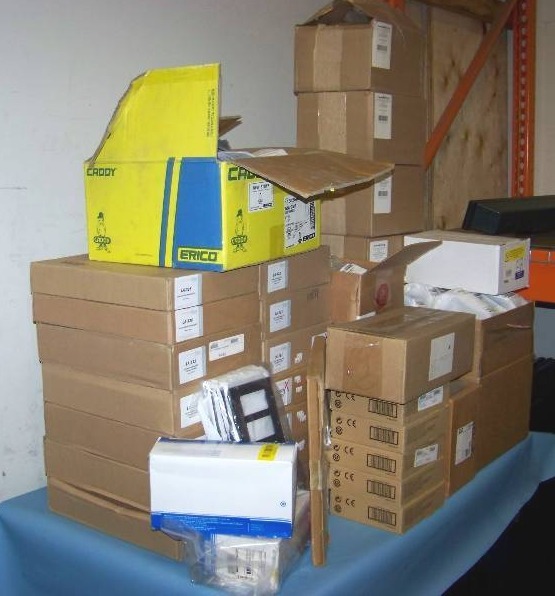 lot 100 image: Large lot of Wall  Connector Plates, PTZ Camera Mounts, Rack Mount Kits, 2 12 Loop Hangars, and other Mounting Brackets