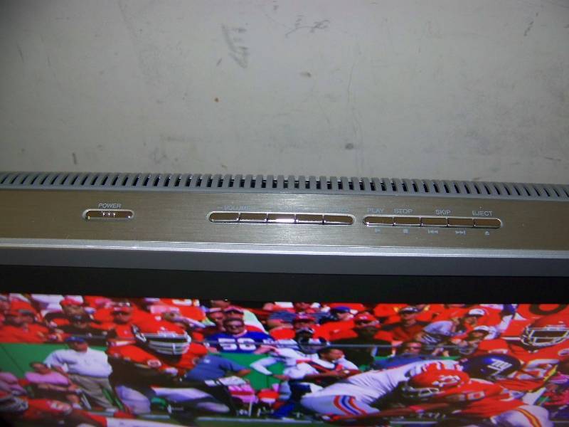lot 19 image: 23, Toshiba, LCD, HDTV  High Definition Television with Built-In DVD Player on Swivel Stand