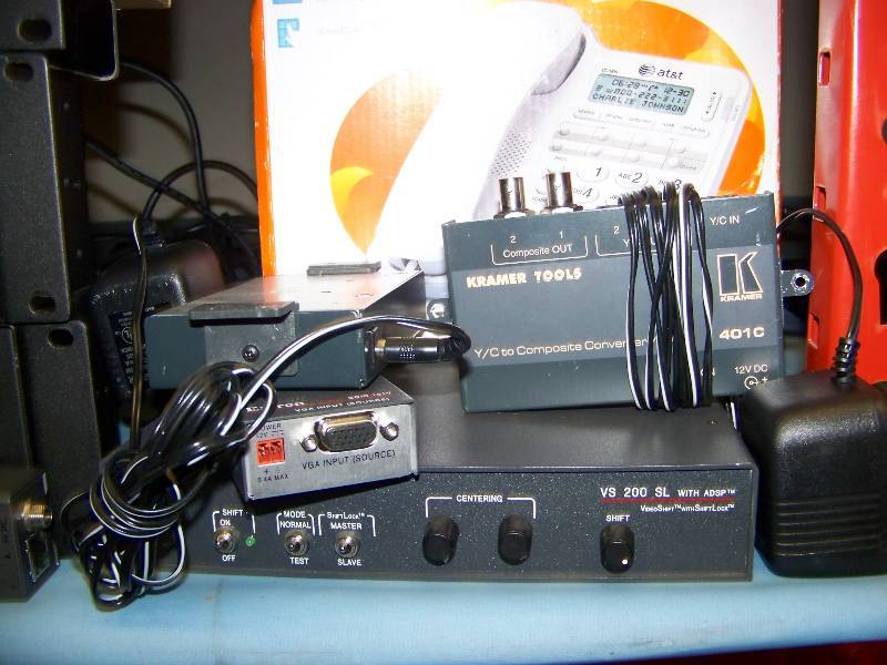 lot 98 image: Large lot of miscellaneous AV (audio  video) Components, Computer Items, Controls and many other Items