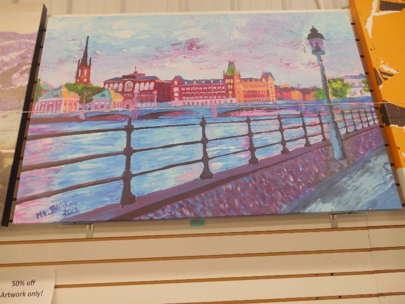 lot 47 image: 33X48 FRAMED CANVAS