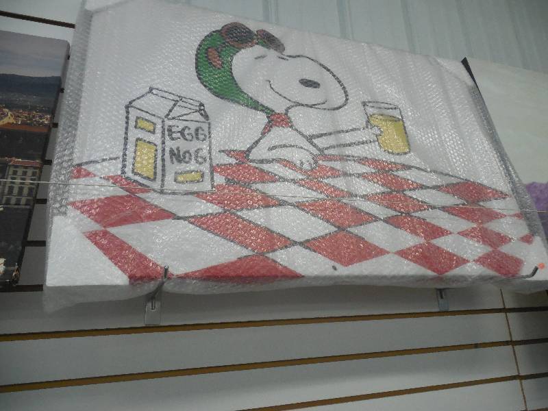 lot 44 image: Snoopy Ace Drink Peanuts Print on Canvas