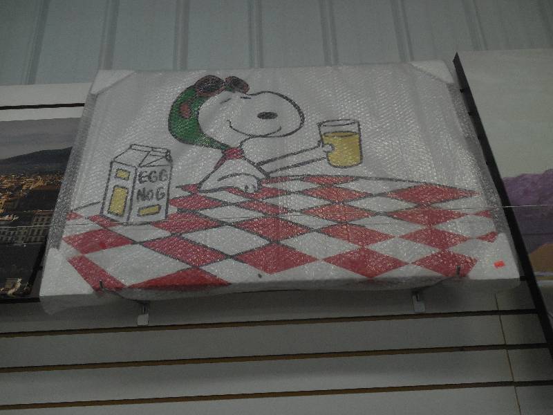 lot 46 image: Snoopy Ace Drink Peanuts Print on Canvas