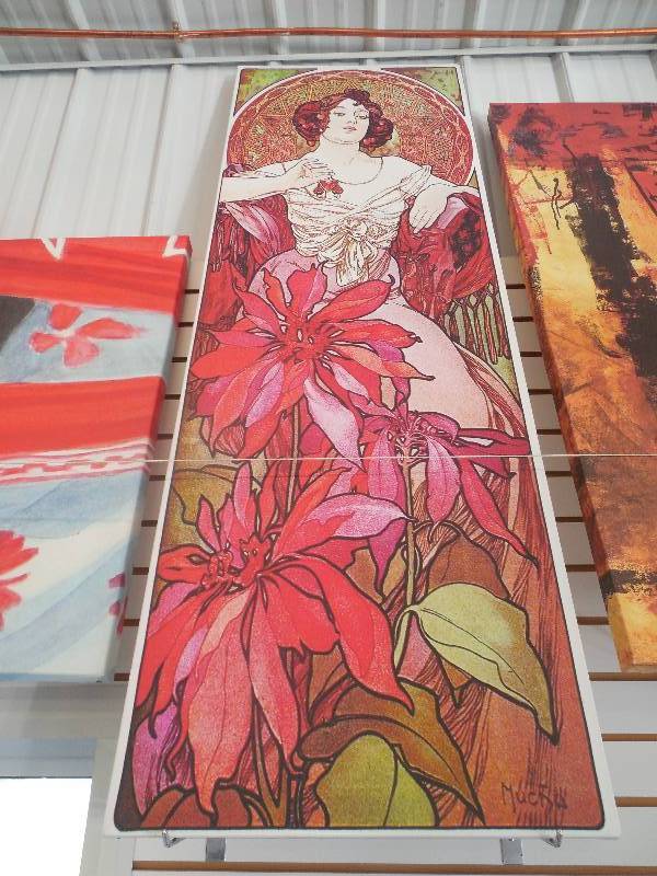 lot 52 image: iCanvasART Ruby, 1900 by Alphonse Mucha Canvas Art Print, 48 by 16-Inch
