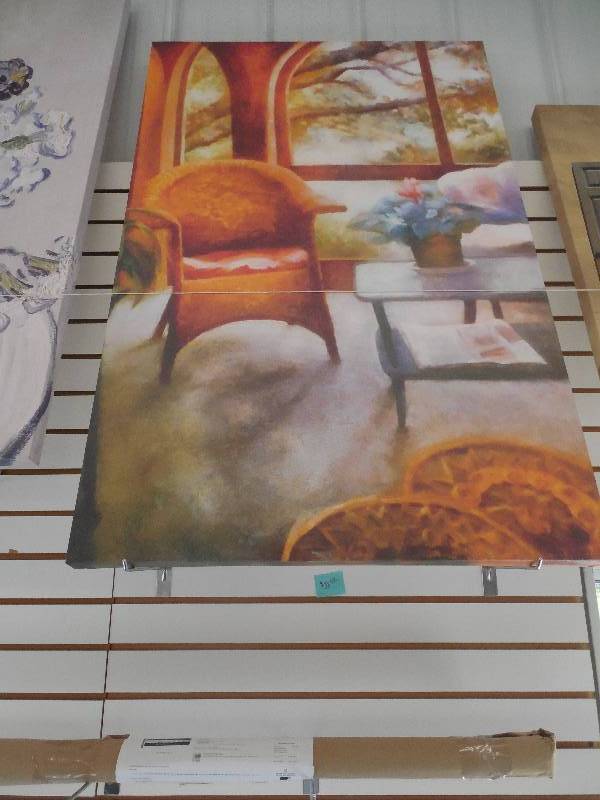 lot 64 image: 47X30 FRAMED CANVAS PRINT