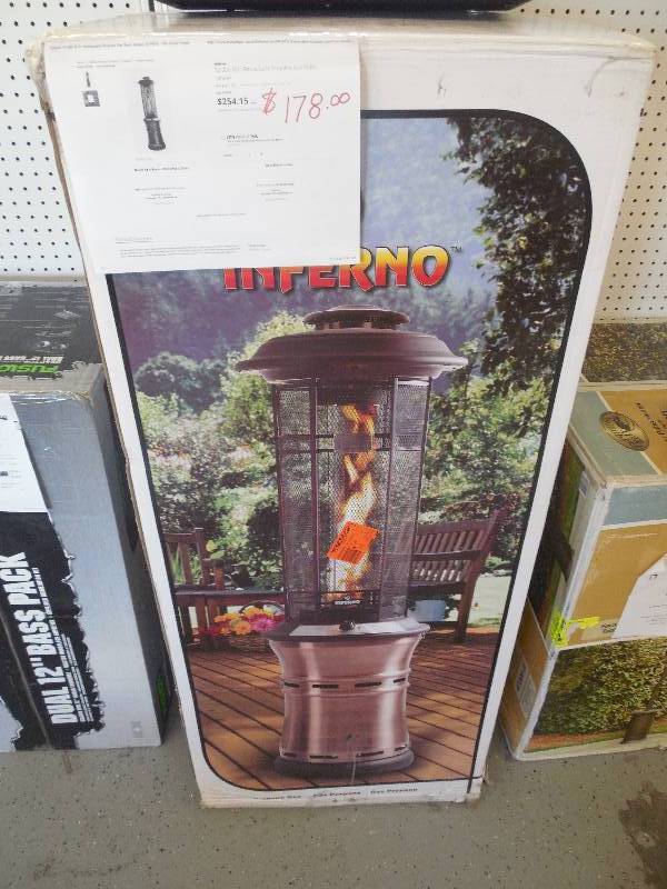 lot 82 image: INFERNO 36,000 BTU RETRACTABLE PROPANE GAS PATIO HEATER