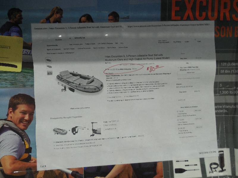 lot 224 image: Intex Excursion 5, 5-person Inflatable Boat Set With Aluminum Oars And High O.