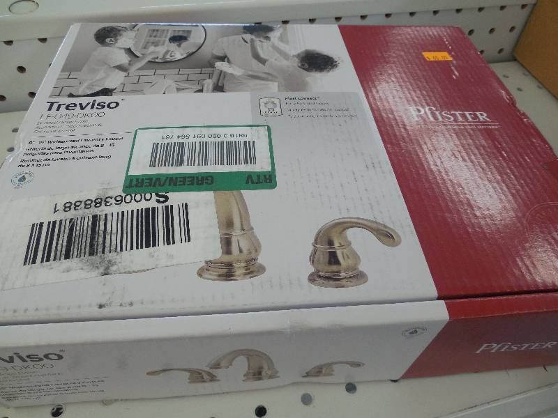 lot 321 image: Pfister Lf049dk00 Treviso 2-handle 8 Widespread Bathroom Faucet In Brushed Nickel