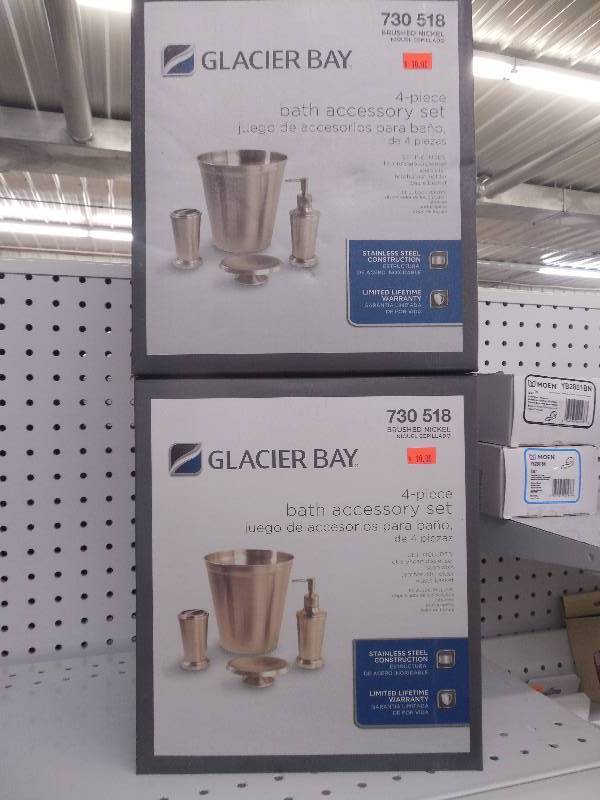 lot 199 image: (2) GLACIER BAY 4-PIECE BATH ACCESSORY KIT