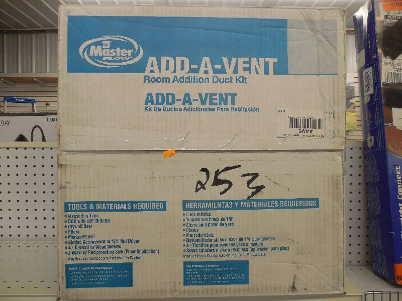 lot 255 image: 6 In. Add-a-vent Room Addition Duct Kit