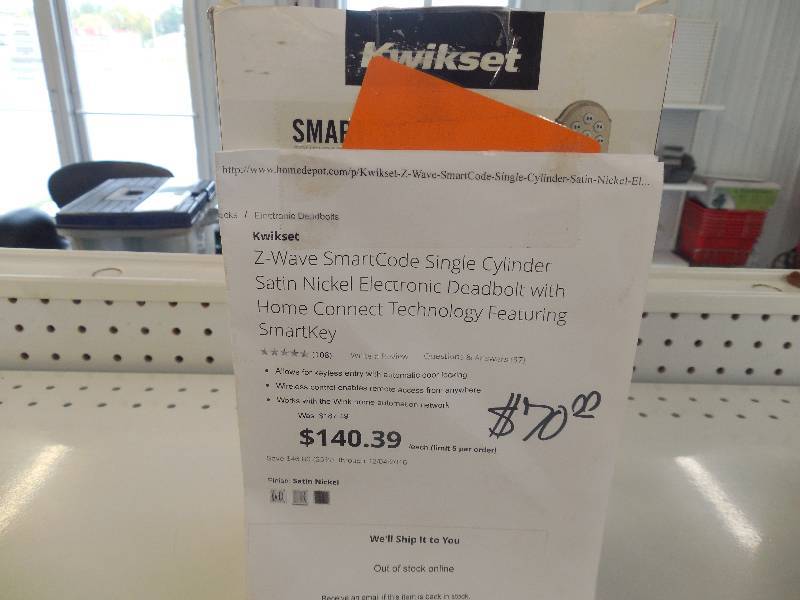 lot 269 image: Kwikset Satin Nickel Traditional Dbolt