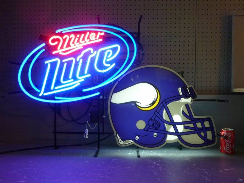 Miller Lite  Vikings Beer Neon