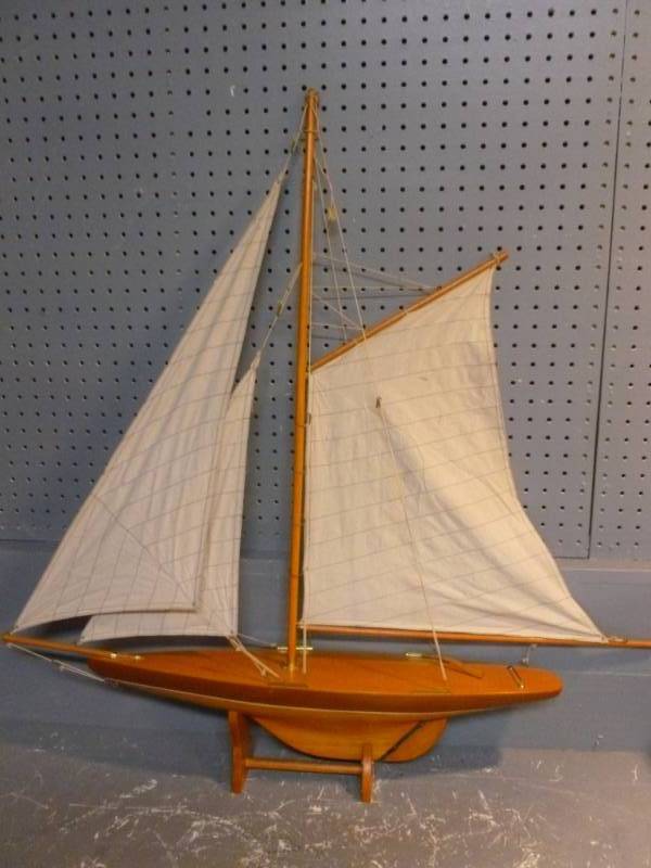 Wooden Sail Boat Decoration