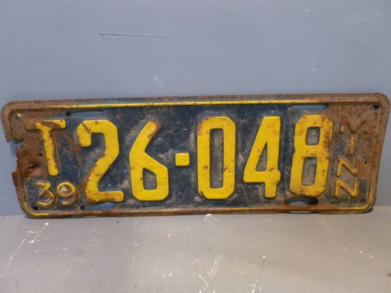 Vintage License Plate