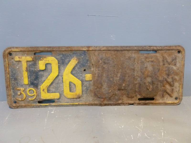 Vintage License Plate
