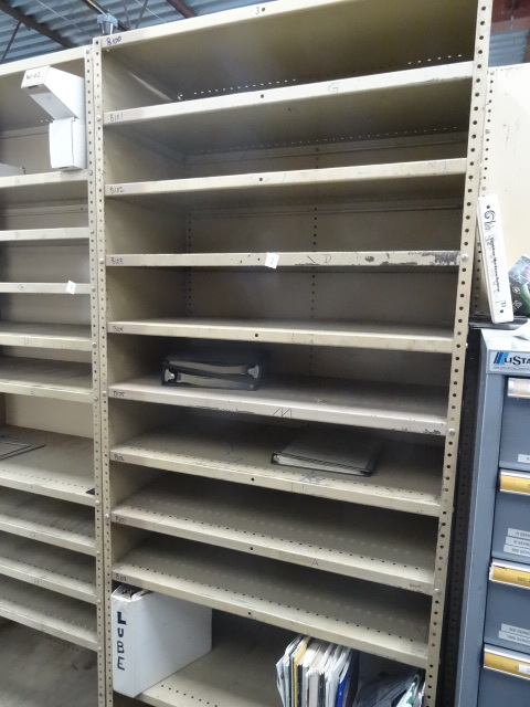 Metal shelving unit. 36 x 18 x 87. ...