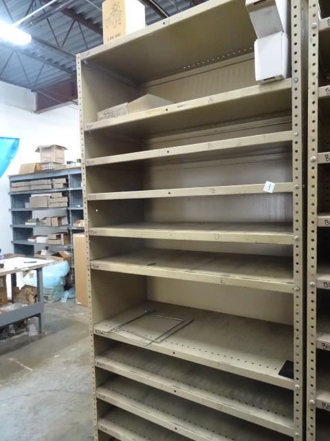 Metal shelving unit. 36 x 18 x 87. ...