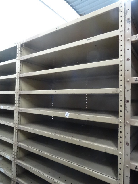 Metal shelving unit. 36 x 18 x 87. ...