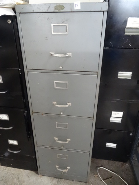 18 metal 4 drawer file cabinet...