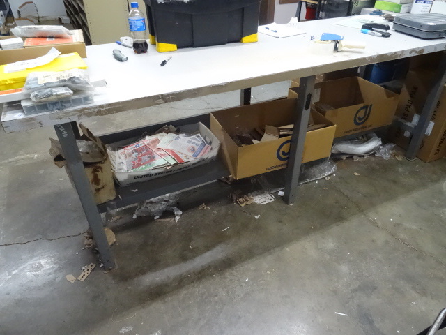 Metal framed work station. 96 x 30 ...