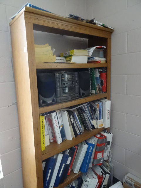 Wood book shelf. No contents. 36 x ...