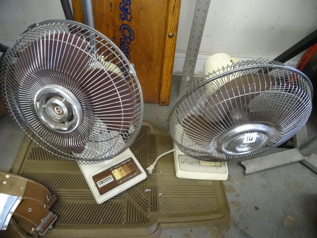 lot 14 image: 2 oscillating fans. 12...