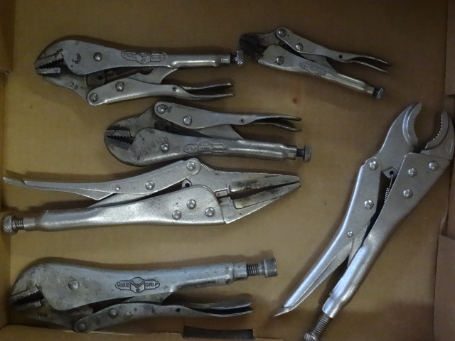 lot 44 image: 6 vise grips...