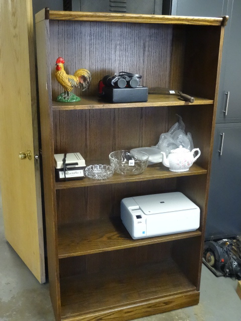 lot 48 image: Wood book case. 3 shelves. 36 x 16 ...