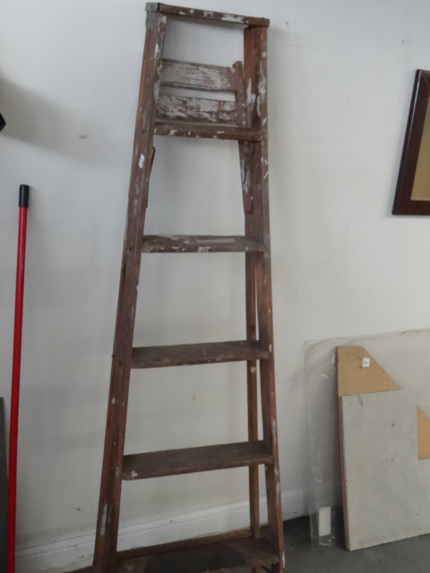 lot 54 image: 6 wood extension ladder...