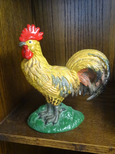 lot 57 image: Cast iron Tagiri rooster...
