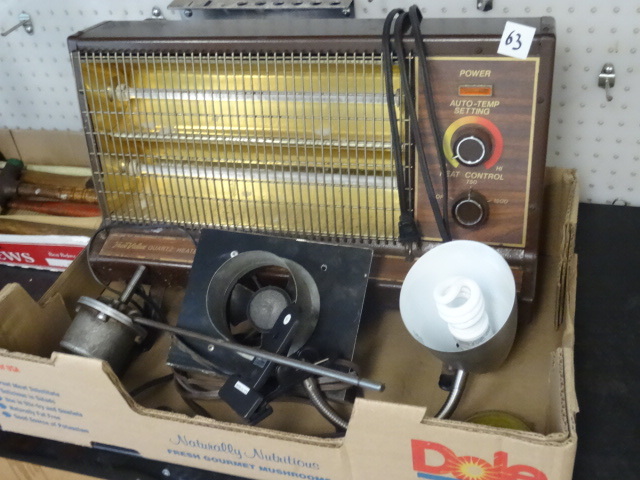 lot 63 image: True Value Quartz heater. Clamp on ...