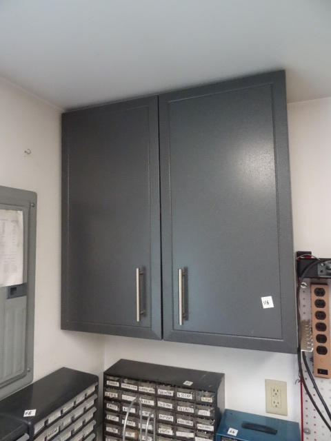 lot 116 image: Wall hanging cabinet. 31 x 32 x 12....