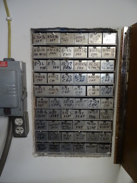lot 183 image: Aluminum hardware bins. Filled with...