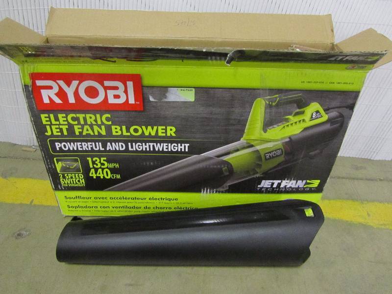 Ryobi 135 mph 440 CFM 8-Amp Electric Jet Fan Blower