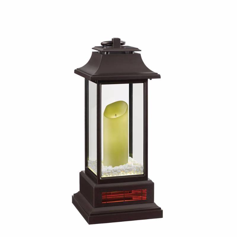 Duraflame 1500-Watt 28 in. Infrared Electric Portable Heater Lantern with Remote Control and LED Flameless Candle