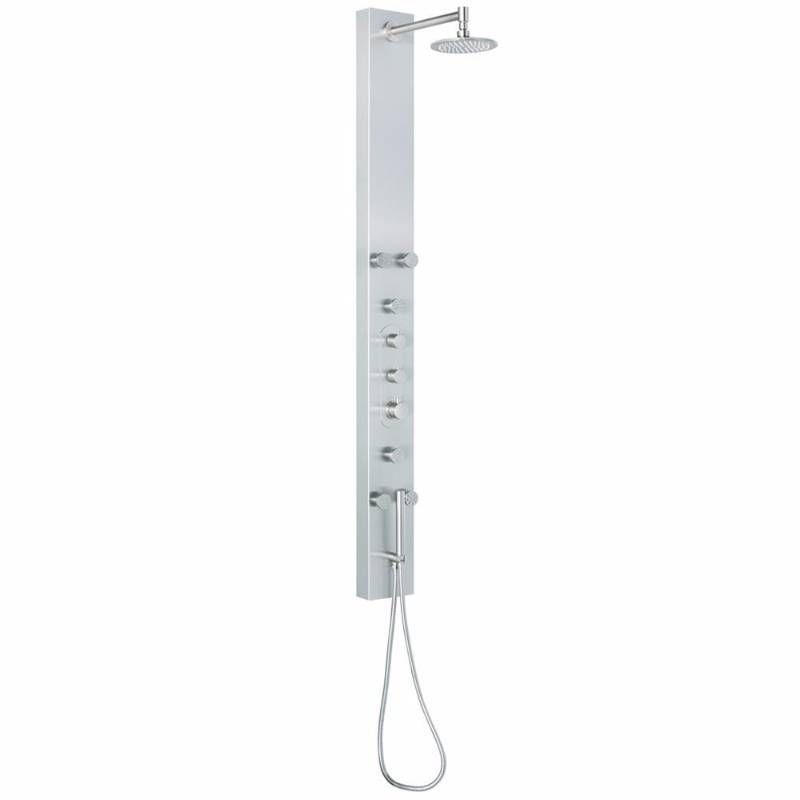 VIGO 6-Jet Shower Panel System in Stainless Steel