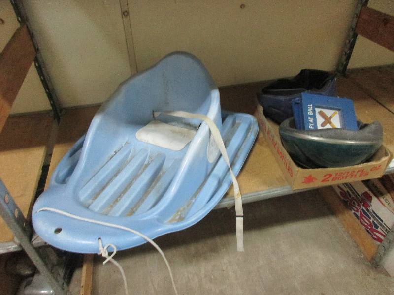 Sled and helmets