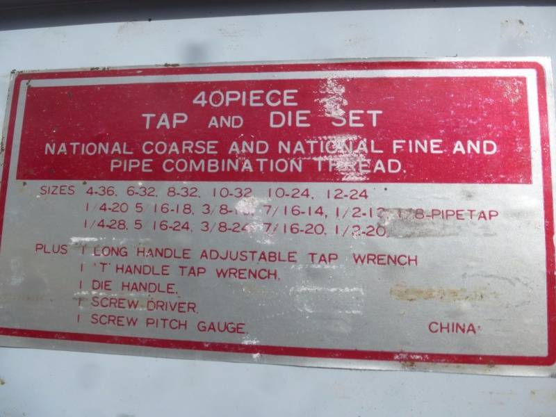 lot 35 image: Tap & Die Set