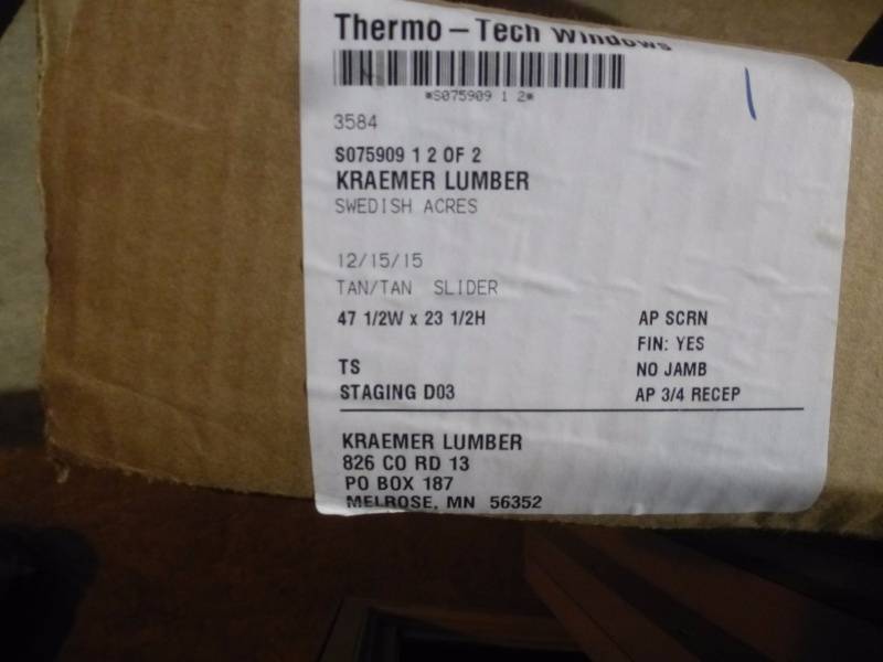 lot 9 image: Thermo Tech Tan Slider Window