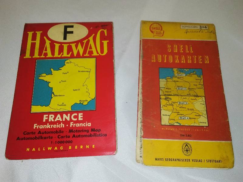 lot 72 image: Vintage International Maps of France and Germany, circa 1960,