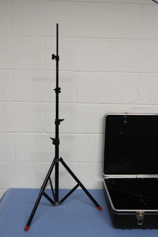 lot 10 image: Lowell Photography Multi-Stage LightLighting Stand, Assorted Gels & Case