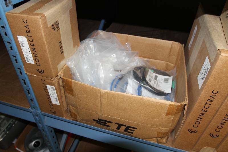 lot 76 image: HUGE 8 Shelf Lot of Miscellaneous NEW Pro Audio & Video Parts & Accessories
