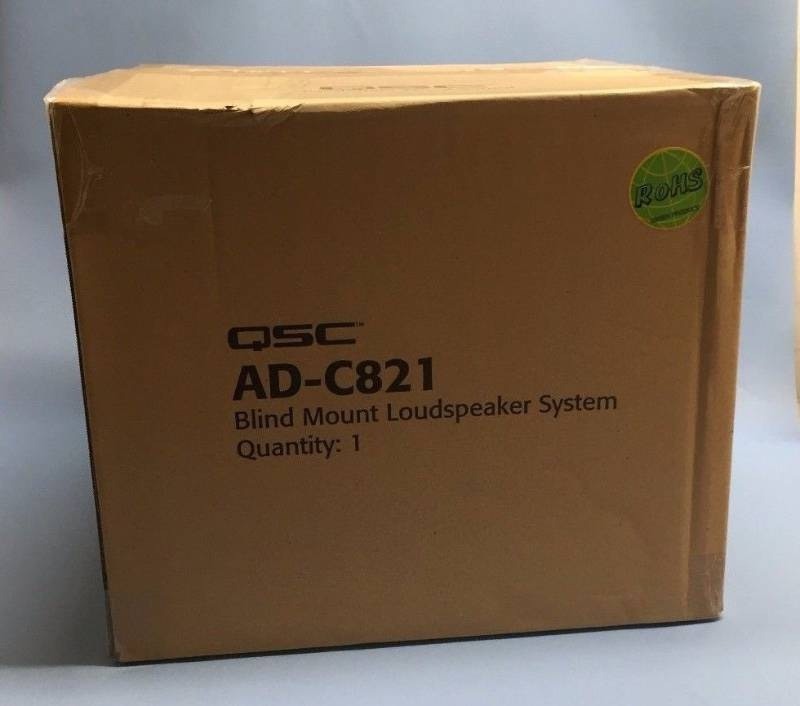 lot 84 image: New in Sealed Box  QSC AD-C821 High-End 200-Watt Pro Audio Ceiling Speaker w 8 Woofer