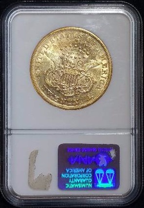 1868 S Liberty Double Gold Eagle $20 AU53