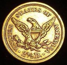 1853 Liberty Quarter Eagle $2.50 Gold Coin